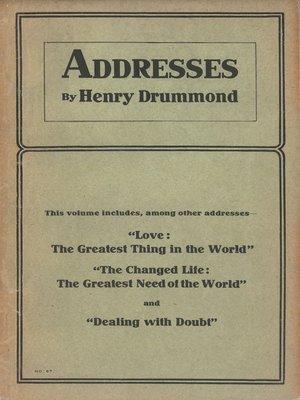 cover image of Addresses by Henry Drummond